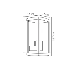 Luchy wall IP44 glass | black