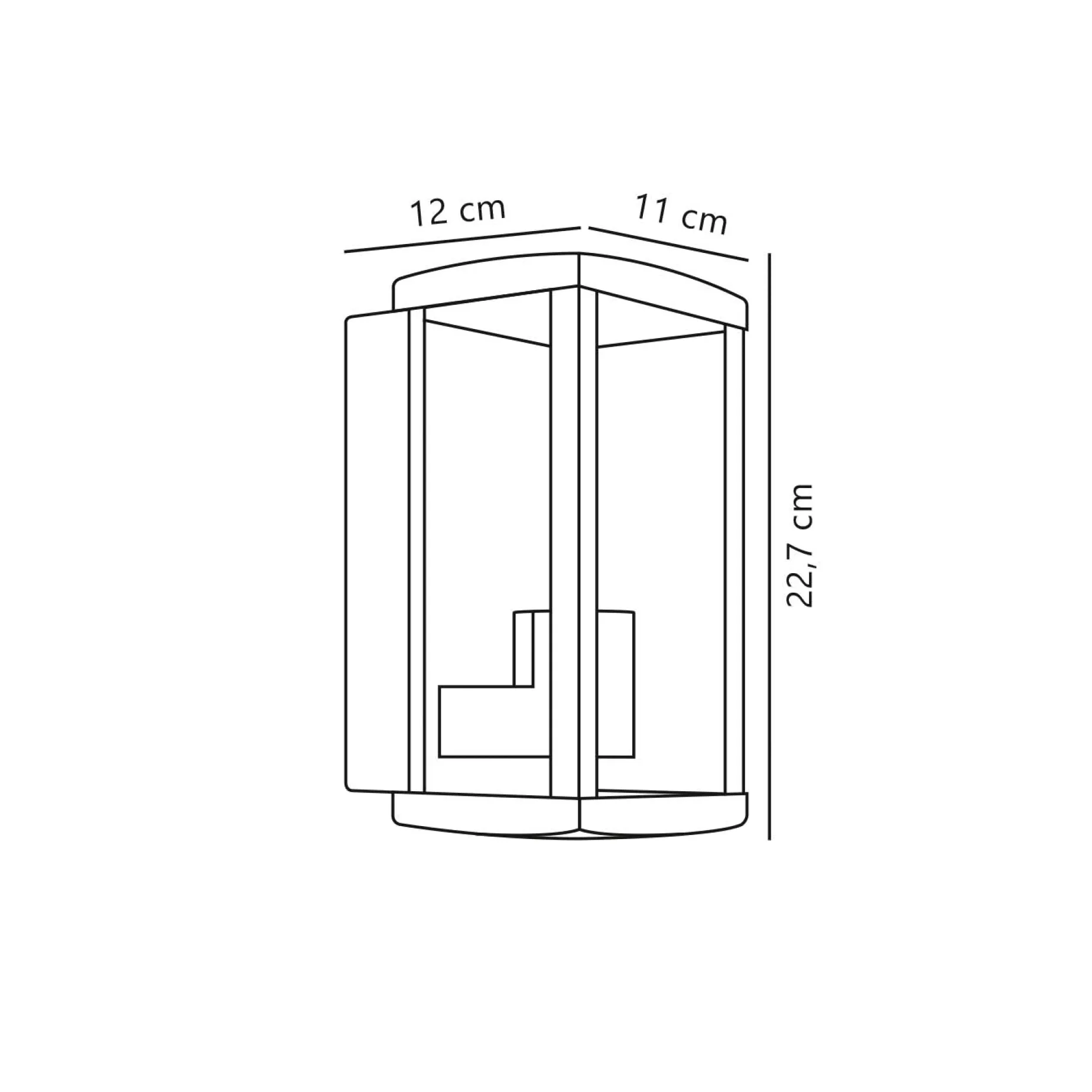 Luchy wall IP44 glass | black