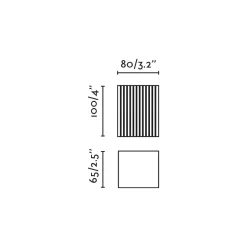 Lune square 1L grooved | black