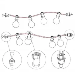 Lunet string light IP44 | mostarda