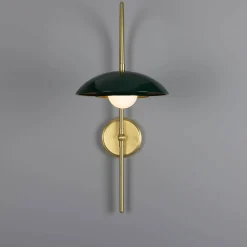 Marrakesh Arc w | satin brass and racing green