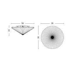 Matin flush mount ⌀38-50 | yellow