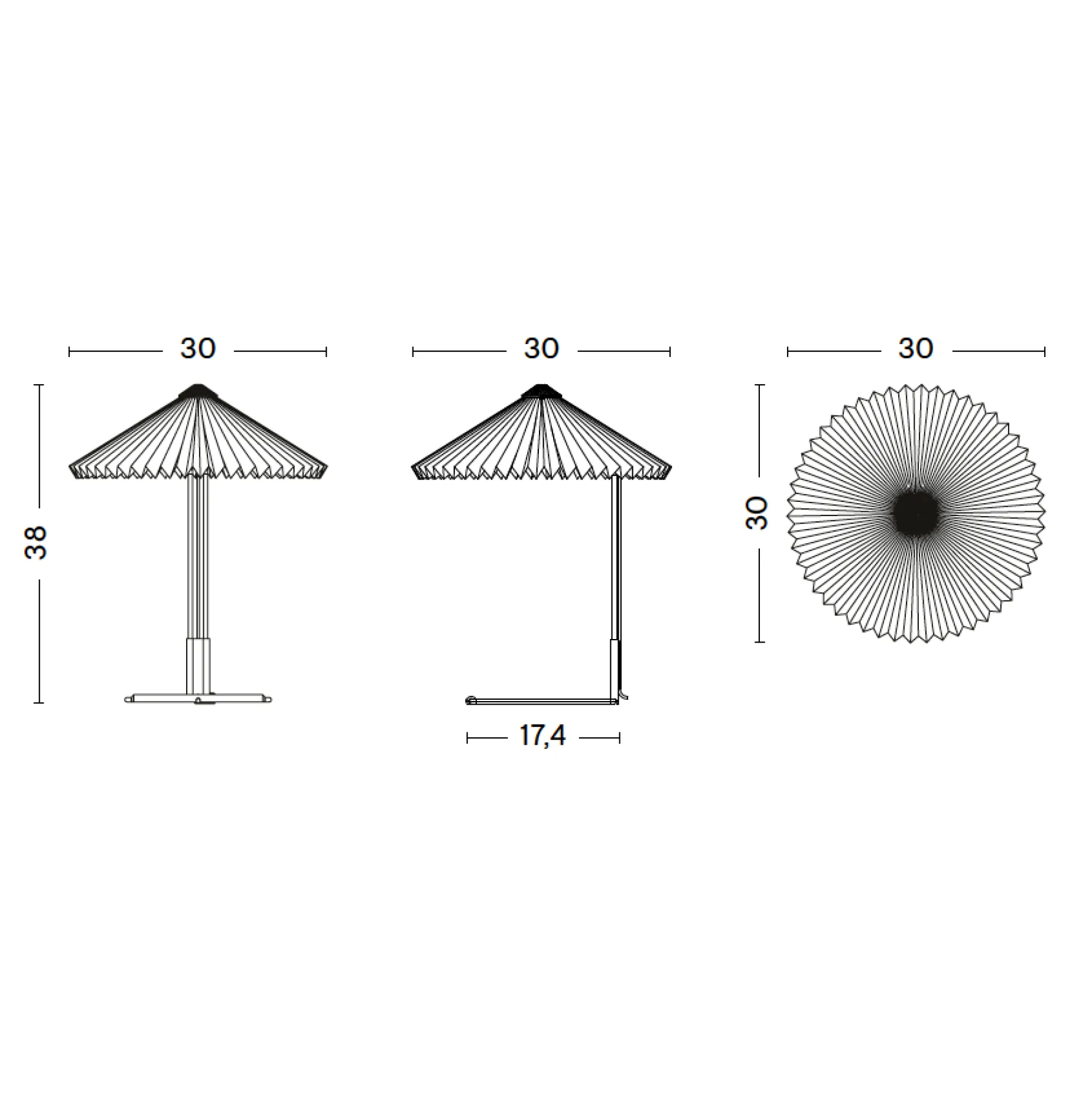 Matin table ⌀30 | green