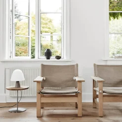 Meadow table | dark atlantico limestone opal white