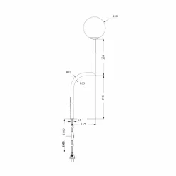 Mobil 46 wall lamp | brass