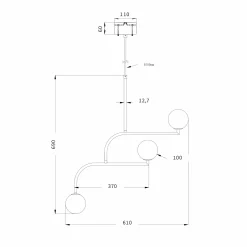 Mobil chandelier 70-100 | black