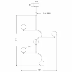 Mobil chandelier 70-100 | black
