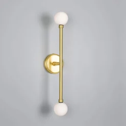 Monto double wall IP44 | antique brass