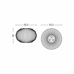 Nelson Angled Sphere Bubble pendant ø35 - ø71 | off-white