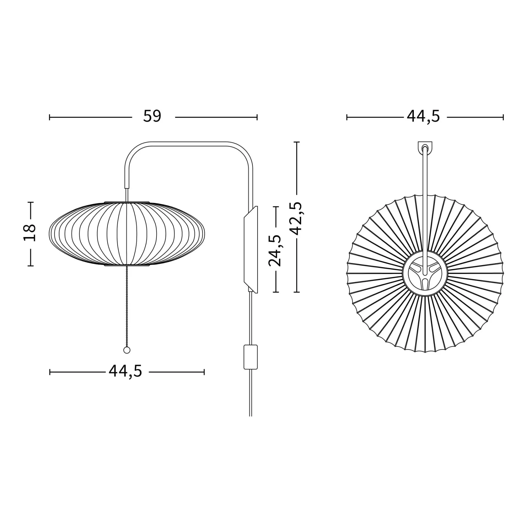 Nelson saucer wall lamp | off-white