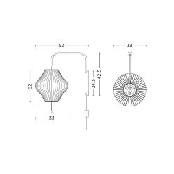 Nelson saucer wall lamp | off-white