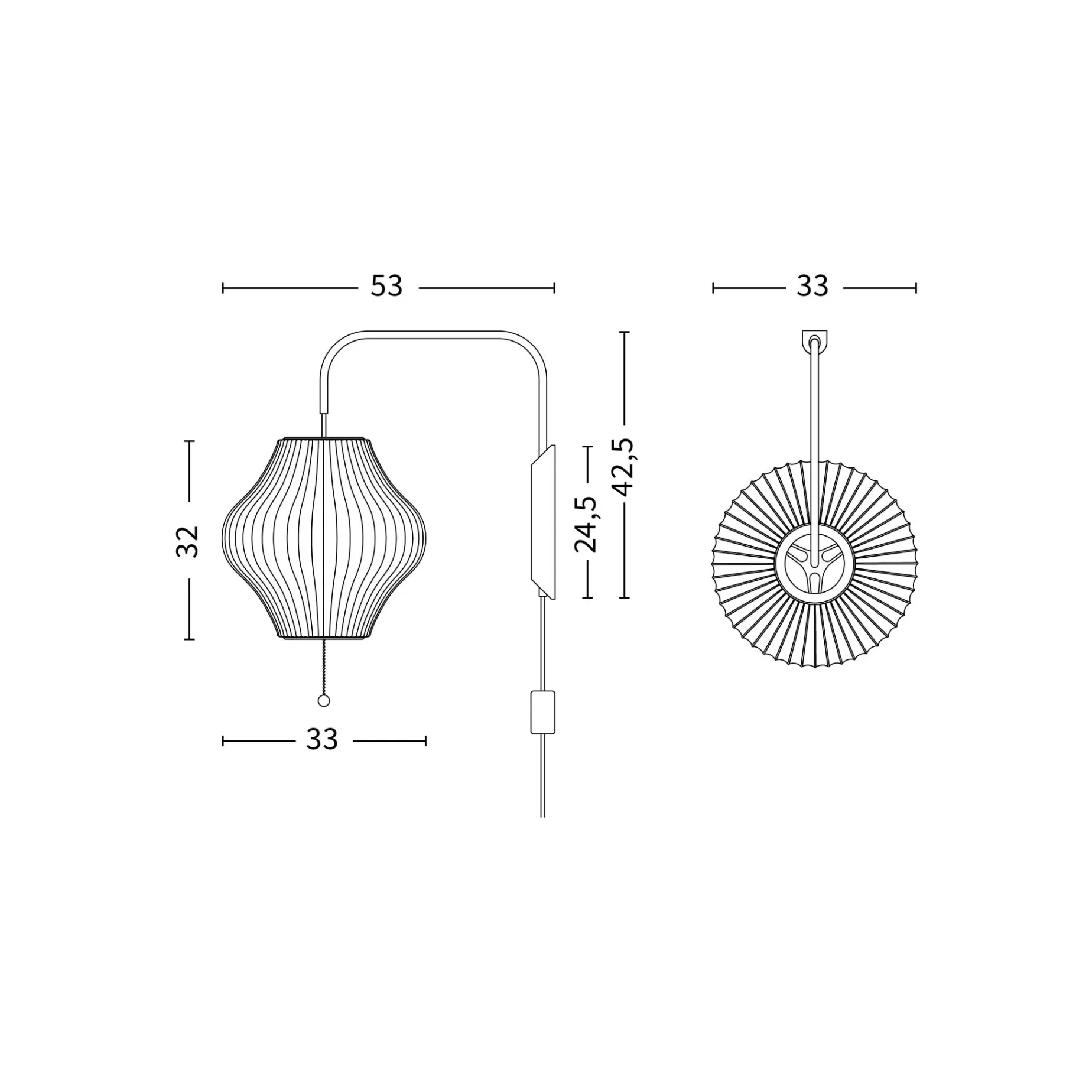 Nelson saucer wall lamp | off-white