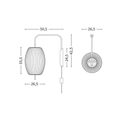 Nelson saucer wall lamp | off-white