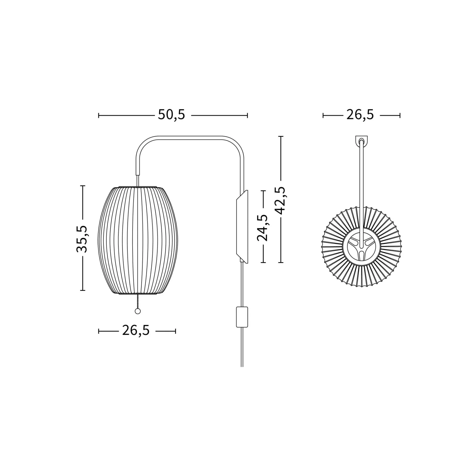 Nelson saucer wall lamp | off-white