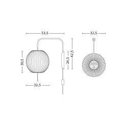 Nelson saucer wall lamp | off-white