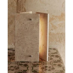 Oeste table lamp | travertine sand