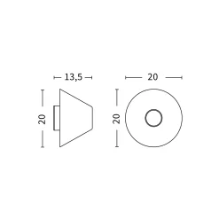 Ono Flush Mount ⌀35 IP | white opal acrylic