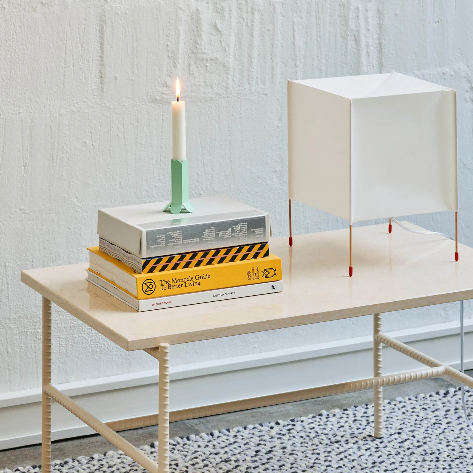 Paper cube table lamp | ecopet paper white