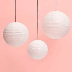 Paper shade oblong ⌀42 | classic white / amber yellow