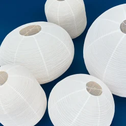 Paper shade oblong ⌀42 | classic white / amber yellow