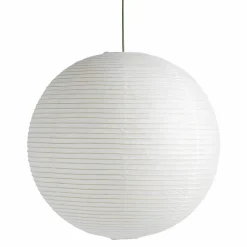 Paper shade sphere ⌀50-ø80 | classic white / garden green