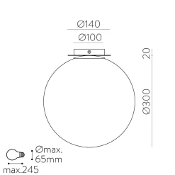 Parma IP44 ceiling ø18-30 | matt black