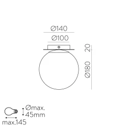 Parma IP44 ceiling ø18-30 | matt black