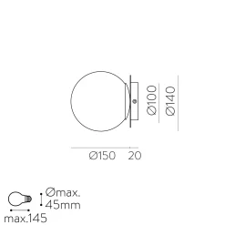 Parma IP44 wall ø15 | matt antique gold