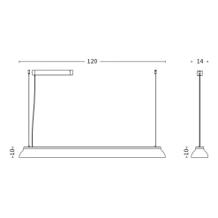 PC Linear pendant | soft black