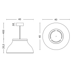 PC pendant lamp ø25 - ø60 | soft black