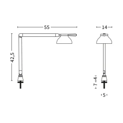 PC Task double arm | soft black