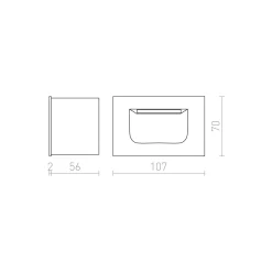 Per wall recessed | white