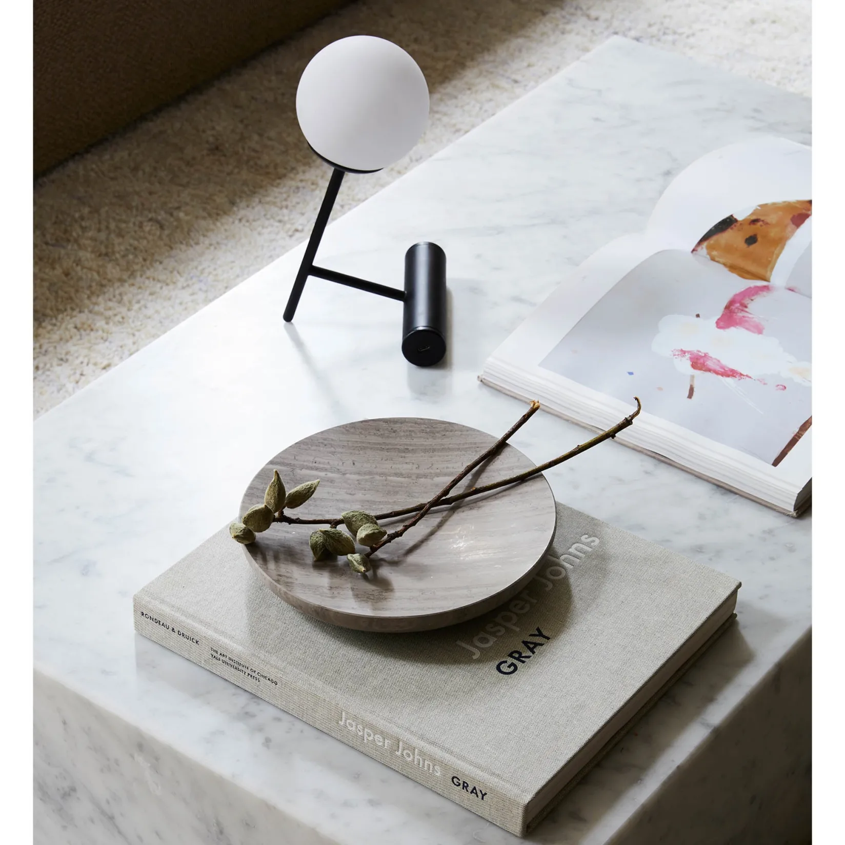 Phare portable table lamp | burned red
