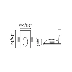 Plas oval recessed | plater white