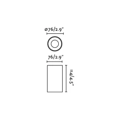 Puk ceiling ⌀58 | white seaside