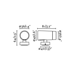 Puk projector mini ⌀36 | black seaside
