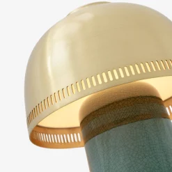Raku SH8 portable | blue green & brass