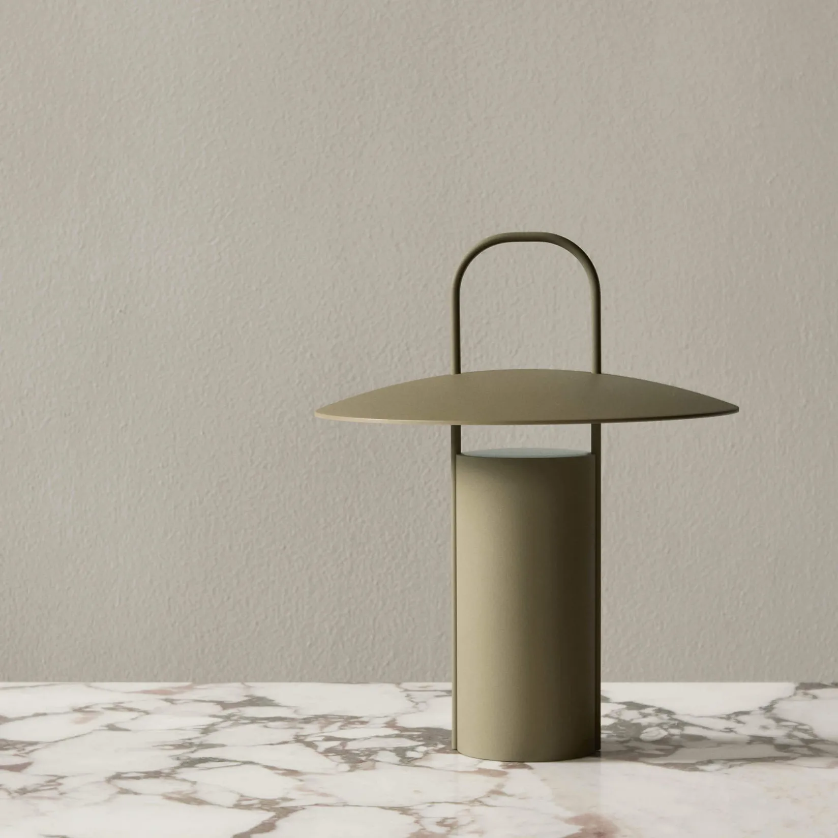 Ray portable table lamp | matte dusty green