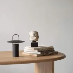 Ray portable table lamp | matte dusty green