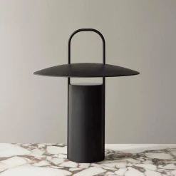 Ray portable table lamp | matte dusty green