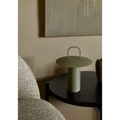 Ray portable table lamp | matte dusty green