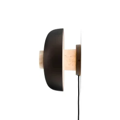 Reverse wall lamp | travertine and bronzed brass