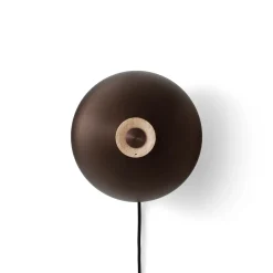 Reverse wall lamp | travertine and bronzed brass