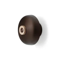 Reverse wall lamp | travertine and bronzed brass