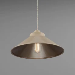 Rio coloured brass pendant 38cm | powder-coated yellow