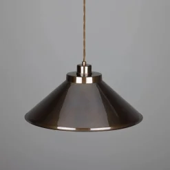 Rio coloured brass pendant 38cm | powder-coated yellow