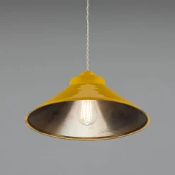 Rio coloured brass pendant 38cm | vanilla cream