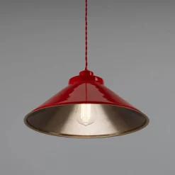 Rio coloured brass pendant 38cm | vanilla cream