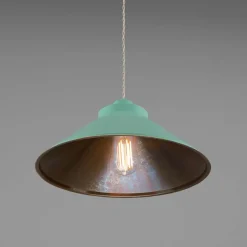 Rio coloured brass pendant 38cm | vanilla cream