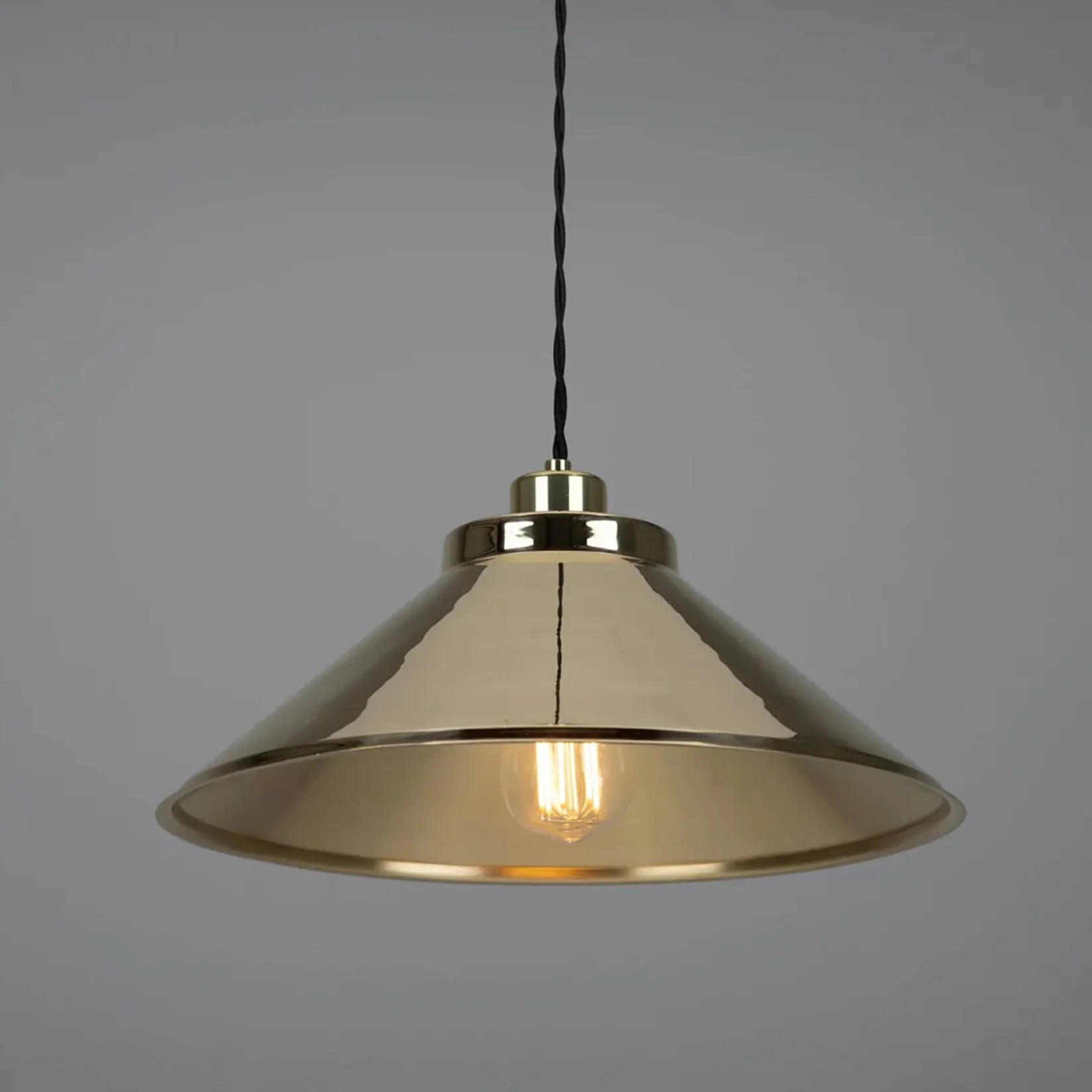 Rio coloured brass pendant 38cm | vanilla cream